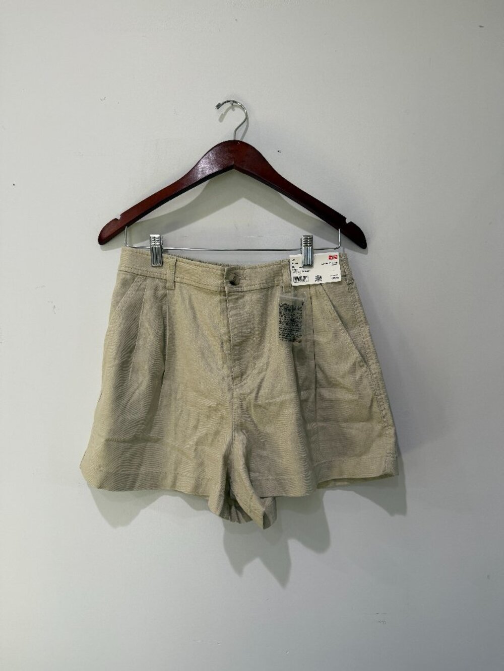 Uniqlo Linen Cotton Shorts Beige Women’s Medium NWT